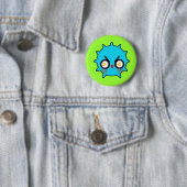 Badge Rond 5 Cm BOMBE ! (bleu) (En situation)