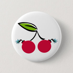 Badge Rond 5 Cm Bombe de cerise
