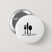 Badge Rond 5 Cm Bon Appetit (Devant & derrière)