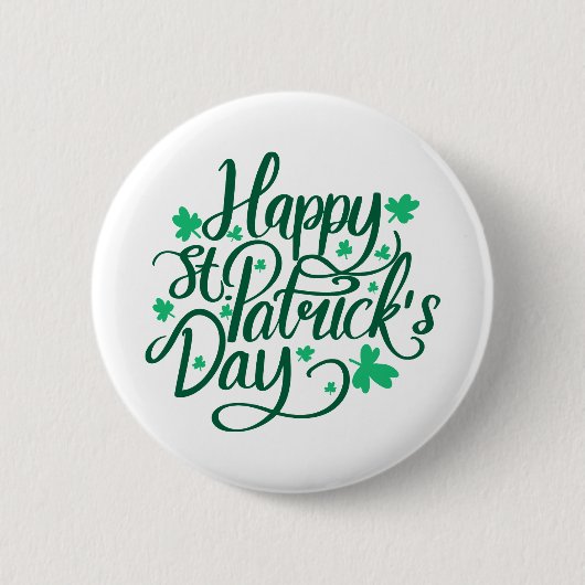 Badge Rond 5 Cm Bon Jour de la Saint Patrick (Devant)