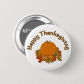 Badge Rond 5 Cm Bon thanksgiving (Devant & derrière)