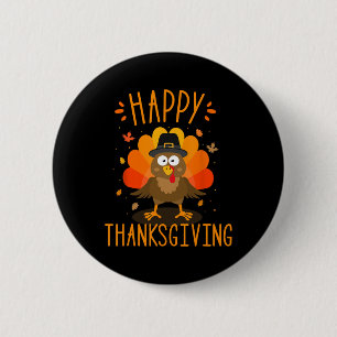 Badge Rond 5 Cm Bon thanksgiving Pour Dîner En Famille De La Fête