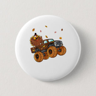 Badge Rond 5 Cm Bon thanksgiving Turquie équitation Monster Truck
