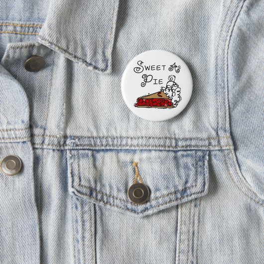 Badge Rond 5 Cm Bonbon comme tarte (En situation)