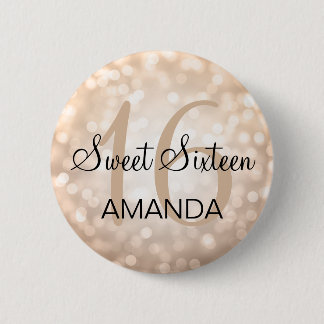 Badge Rond 5 Cm Bonbon élégant 16 lumières de cuivre de parties
