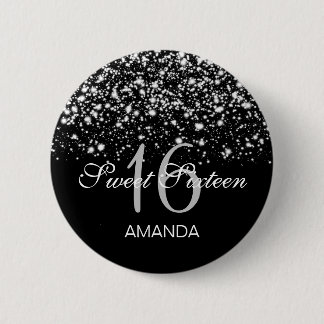 Badge Rond 5 Cm Bonbon élégant argent fascinant de minuit de 16