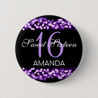 Badge Rond 5 Cm Bonbon élégant pourpre fascinant de Hollywood de