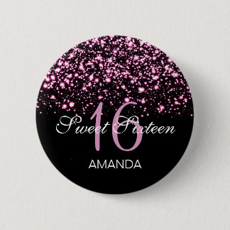Badge Rond 5 Cm Bonbon élégant rose fascinant de minuit de 16