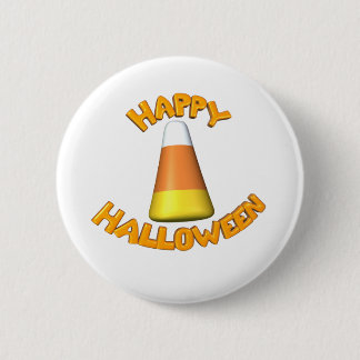 Badge Rond 5 Cm Bonbons au maïs heureux à Halloween