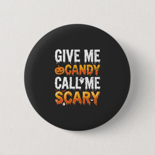 Badge Rond 5 Cm Bonbons d'Halloween Création de Fantôme Effrayant_