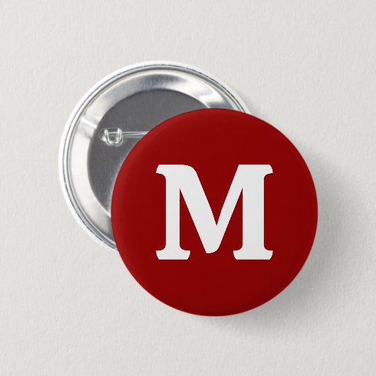 Badge Rond 5 Cm Bonbons foncés Pomme rouge couleur solide (Devant & derrière)