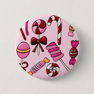 Badge Rond 5 Cm Bonbons mignons
