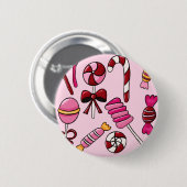 Badge Rond 5 Cm Bonbons mignons (Devant & derrière)
