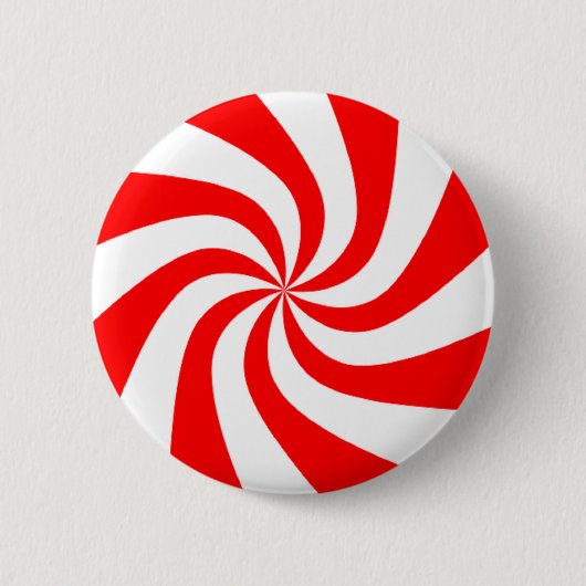 Badge Rond 5 Cm bonbons rouges et blancs (Devant)
