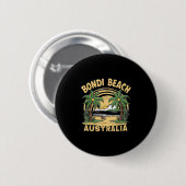 Badge Rond 5 Cm Bondi Beach Australie (Devant & derrière)