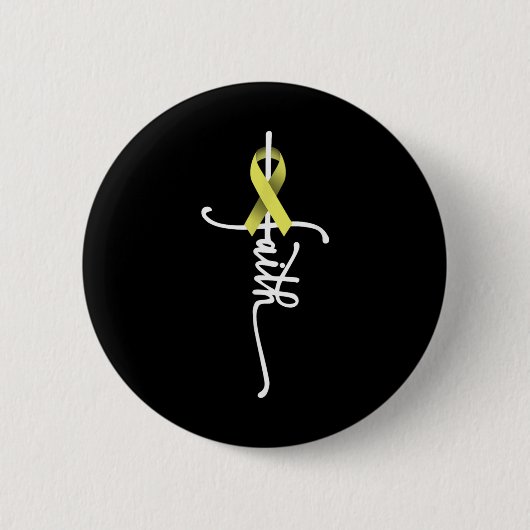 Badge Rond 5 Cm Bone Cancer Faith Sarcoma Bone Cancer Awareness Su (Devant)
