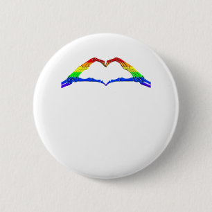 Badge Rond 5 Cm Bone Hands Heart Classic