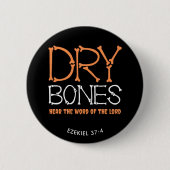 Badge Rond 5 Cm BONES SEC Christian Halloween (Devant)