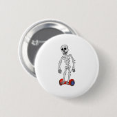 Badge Rond 5 Cm Bones stationnaires éffrayantes (Devant & derrière)