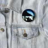 Badge Rond 5 Cm Bonheur (En situation)