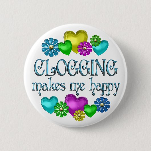 Badge Rond 5 Cm Bonheur obstruant (Devant)
