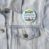 Badge Rond 5 Cm Bonheur obstruant (En situation)