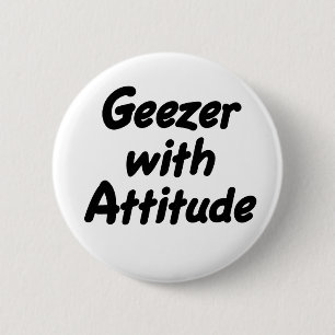 Badge Rond 5 Cm Bonhomme avec le bouton d'attitude