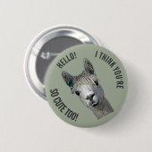 Badge Rond 5 Cm Bonjour (Devant & derrière)