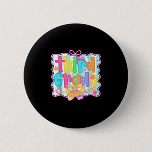 Badge Rond 5 Cm Bonjour 3e année 3e année Équipe Retour à l'école 
