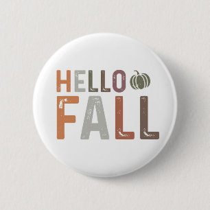 Badge Rond 5 Cm Bonjour Automne