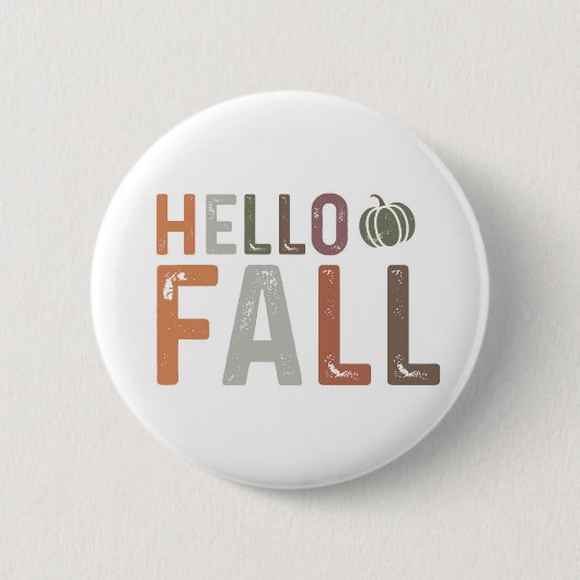 Badge Rond 5 Cm Bonjour Automne (Devant)