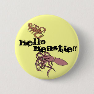 Badge Rond 5 Cm Bonjour Beastie ! !