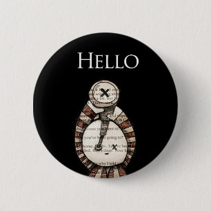 Badge Rond 5 Cm "Bonjour…" bouton