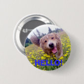 Badge Rond 5 Cm BONJOUR ! - Bouton marneux (Devant & derrière)