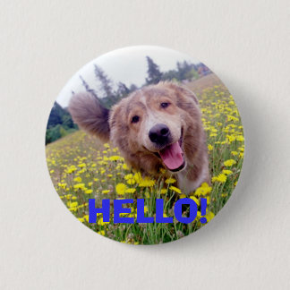 Badge Rond 5 Cm BONJOUR ! - Bouton marneux