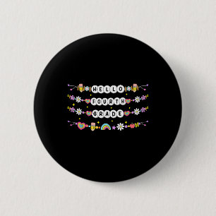 Badge Rond 5 Cm Bonjour Bracelets d'amitié de quatrième année Reto