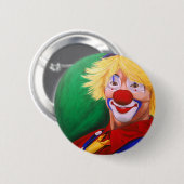 Badge Rond 5 Cm Bonjour clown (Devant & derrière)