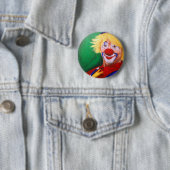 Badge Rond 5 Cm Bonjour clown (En situation)