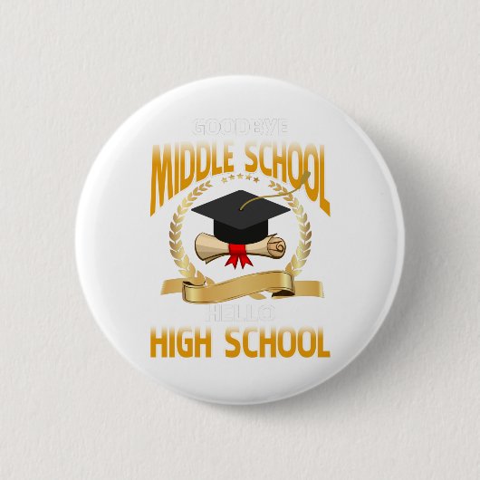 Badge Rond 5 Cm Bonjour collège Hello lycée (Devant)