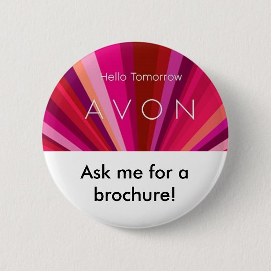Badge Rond 5 Cm bonjour demain, demandez-moi une brochure ! (Devant)