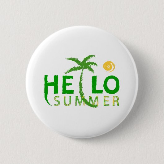Badge Rond 5 Cm Bonjour été (Devant)