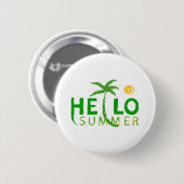 Badge Rond 5 Cm Bonjour été (Devant & derrière)