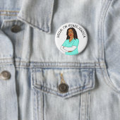 Badge Rond 5 Cm Bonjour, Je suis Infirmière Ajouter Nom (En situation)