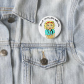 Badge Rond 5 Cm Bonjour, Je suis Infirmière Ajouter Nom (En situation)