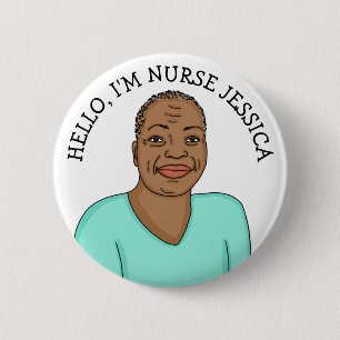 Badge Rond 5 Cm Bonjour, je suis l'infirmière Ajouter un nom