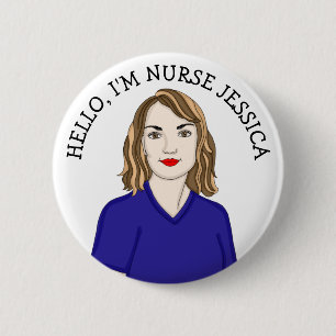 Badge Rond 5 Cm Bonjour, je suis l'infirmière Ajouter un nom 