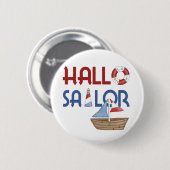 Badge Rond 5 Cm Bonjour marin (Devant & derrière)