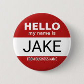 Badge Rond 5 Cm Bonjour Mon nom est Jake - drôle costume halloween (Devant)