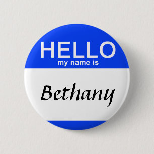 Badge Rond 5 Cm Bonjour Personnalisé Mon Nom Est Personnalisé No