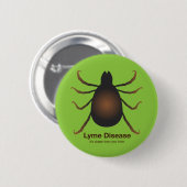 Badge Rond 5 Cm Bonjour Pin voisin de vert (Devant & derrière)